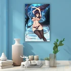 Плакат аниме горячая девушка старшая школа DxD Akeno Himejima Холст Искусство Плакат Картина Современный офис семейная Спальня Декоративные плакаты G