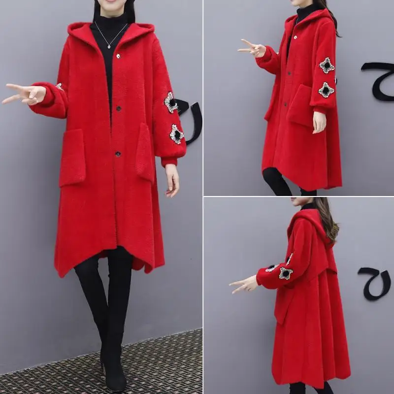 2020 Весна и осень новые женские верхняя одежда средней длины из меха норки как