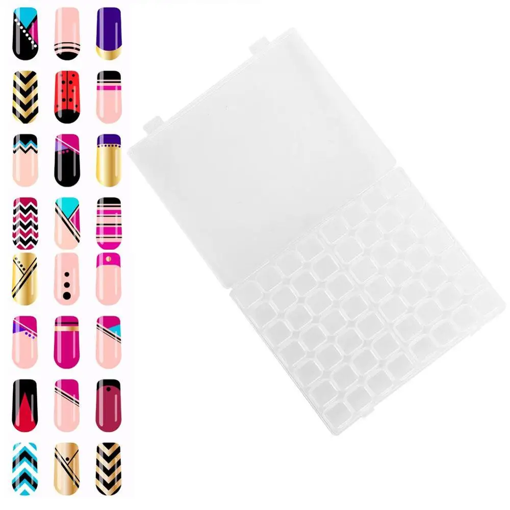 56 слотов пустой пластиковый флакон для маникюра украшения хранения Коробка