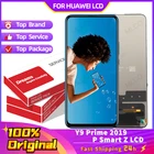 100% Оригинальный 6,59 ''для Huawei Y9 Prime 2019P Smart Z, ЖК-дисплей, цифровой преобразователь сенсорного экрана в сборе, детали