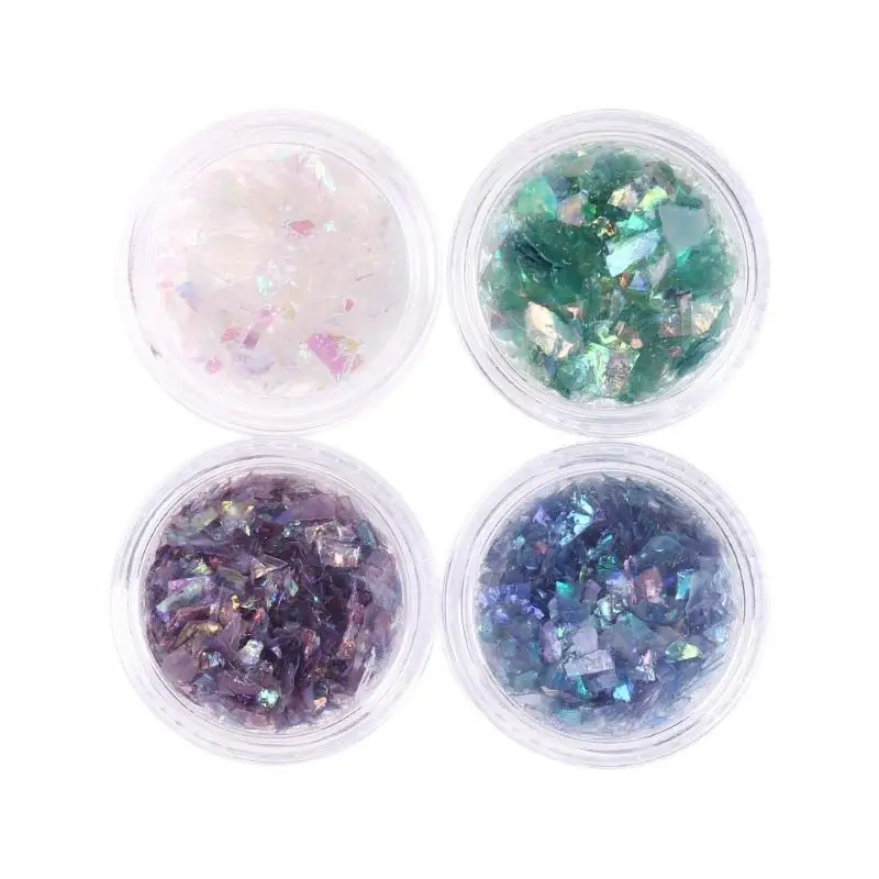 4 коробки/набор оболочка для ногтей стеклянная бумага сделай сам флуоресцентный