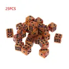 Y1UC 25 шт.компл. игровые игральные кости номер 12 квадратные полосатые креативные кубики для вечерние НКИ клубных игр подарки для любителей настольного стола D  D Dungeon