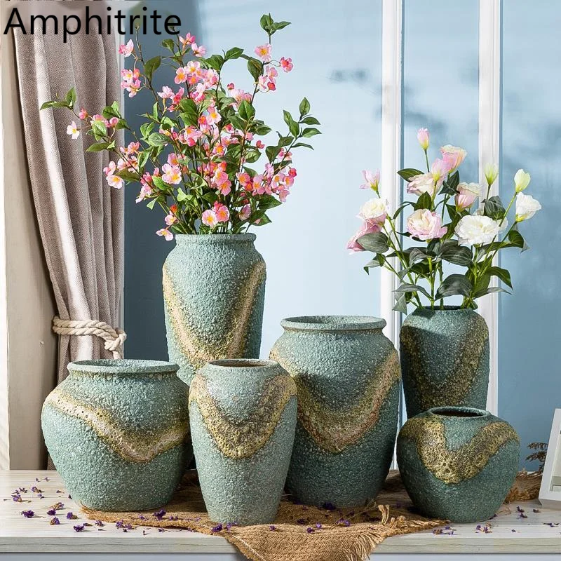 

retro American ceramic modern vase arrangement dried flowers accessories vase nordic room flowers decoration for home