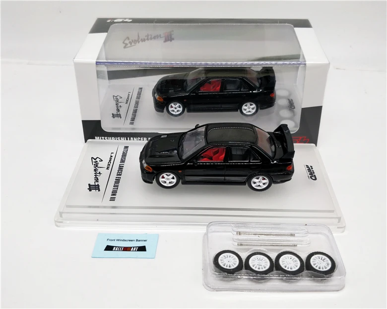 1: 64 INNO64 Mitsubishi LANCER GSR EVO III 1995 черный литой модельный автомобиль