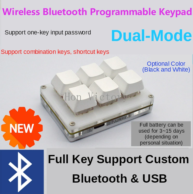 Беспроводной Bluetooth USB Программируемый пользовательская клавиатура макро