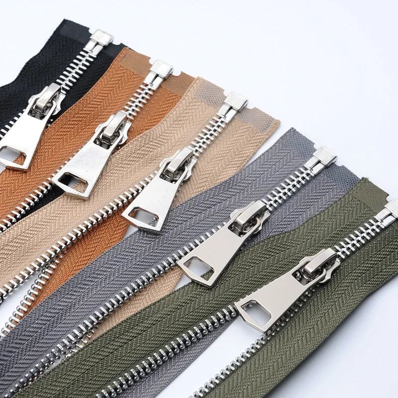

Meetee 2pcs 5# 85CM Open-end Metal Zippers for Sewing Jacket Zipper Cremalleras Down Coat Clothing Zip DIY Garment Accessories