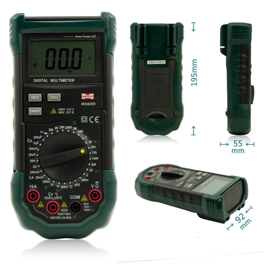 Mastech бренд MS8269 3 1/2 Цифровой мультиметр переменного тока/постоянного тока