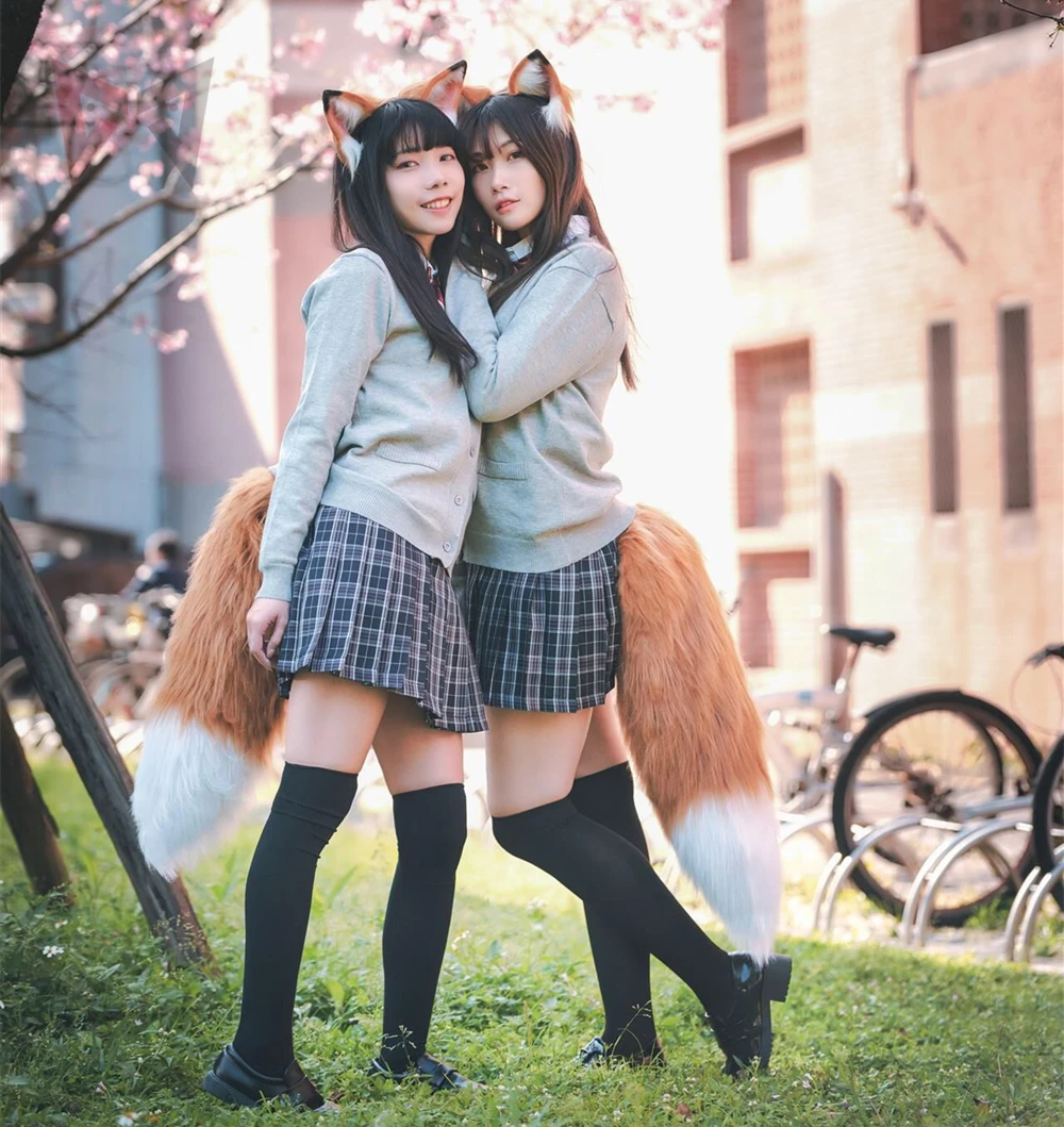 Новый купец мясо Волчонок Холо косплей реквизит хвост лиса воловьи уши обруч для