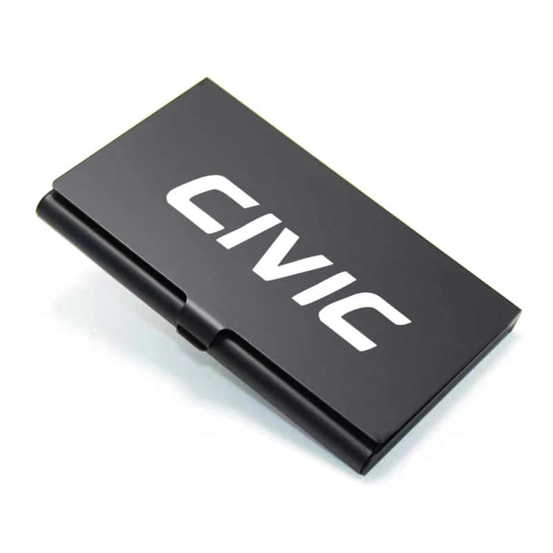 

Creative Business Card Case Stainless Steel Aluminum Metal Box Credit ID Wallet Card Holder For CIVIC