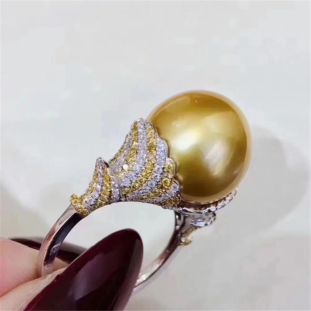 

DIY драгоценный камень жемчуг устриц Изготовление ювелирных изделий дизайн кольца База классический размер 925 аксессуары из серебра высшей ...