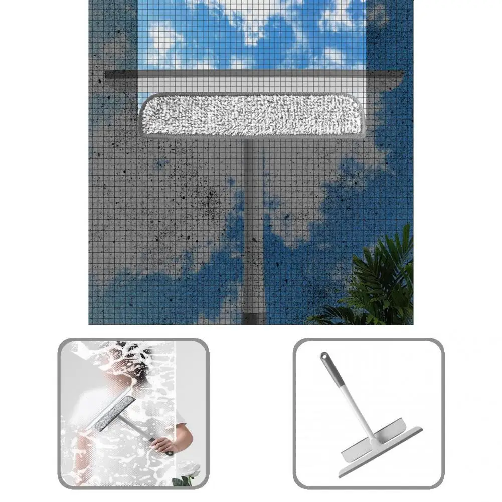 

Mesh Screen Brush Useful Shower Mesh Screen Brush Convenient 2-In-1 Glass Wiper
