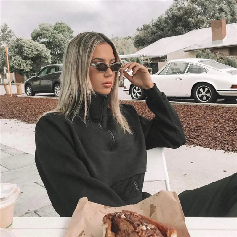 Женская сетчатая Толстовка в стиле пэчворк свитшот с длинным рукавом пуловер