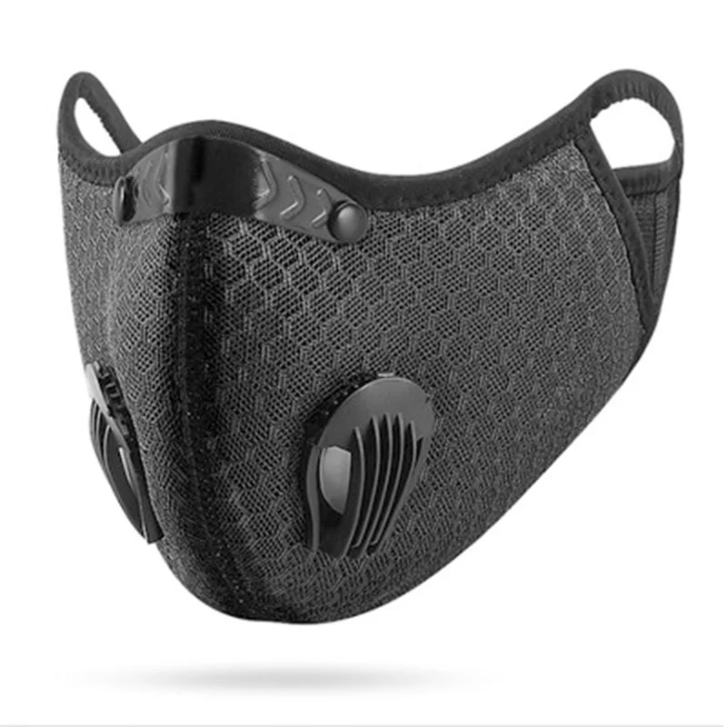 5 masks Cycling Face Mask with Filters PM 2.5 Anti-Pollution Unisex Mouth Washable Breathable Dustproof Activated Carbon | Спорт и