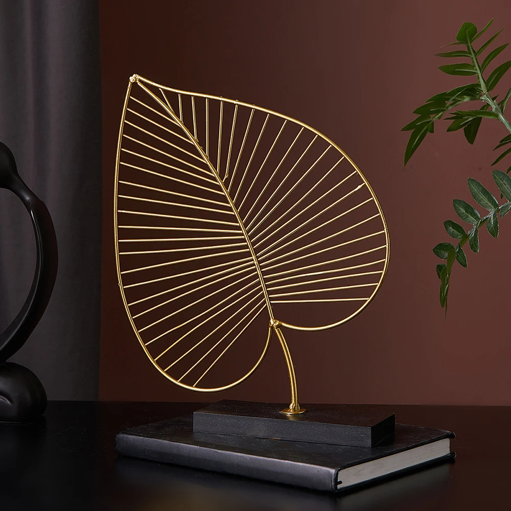 Креативная современная металлическая модель в виде листьев художественное