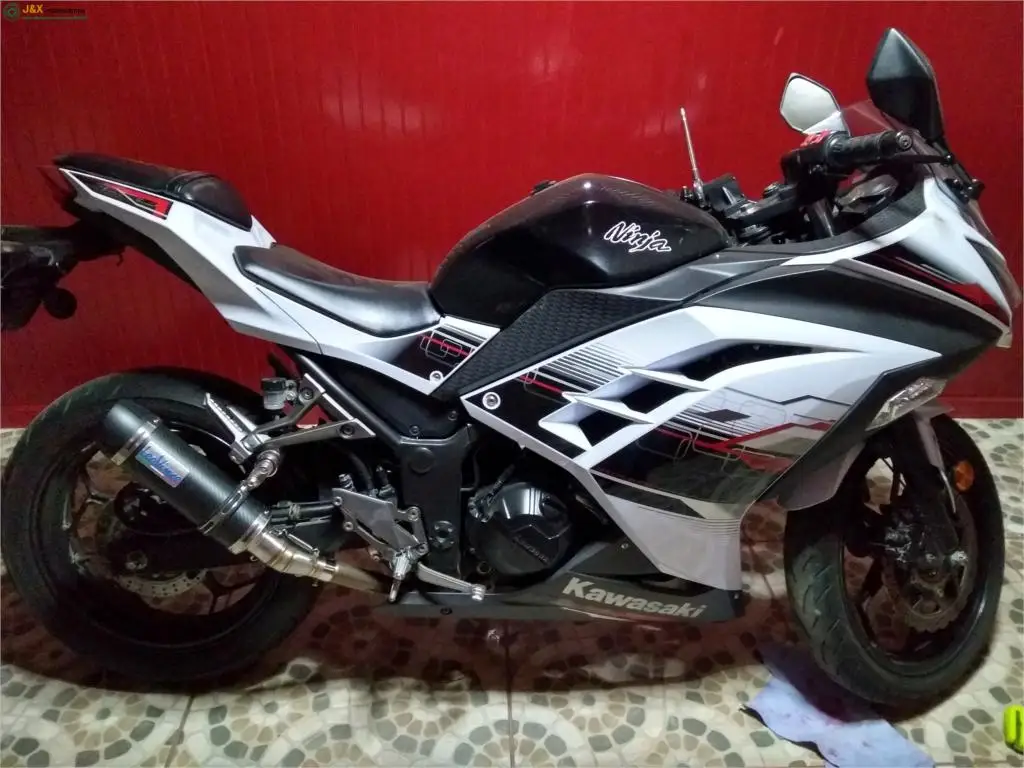 

E-Mark Universal Motorcycle Real Carbon Fiber Leovince Slip On Exhaust Muffler Pipe Escape with DB Killer for Most Motorcycle