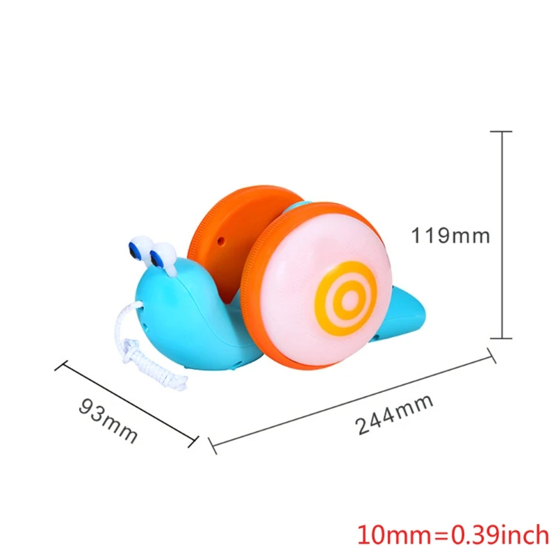 

Leashing Rope Snail Toy Simulate Walking Interests Pull with Light&music H055