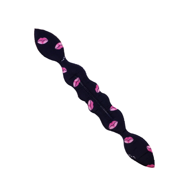 

1PC Girl Floral Dots Lips Style Bunny Ears Magic Sponge Hair Styling Bun Maker Twist Curler Tool Hair Accessory