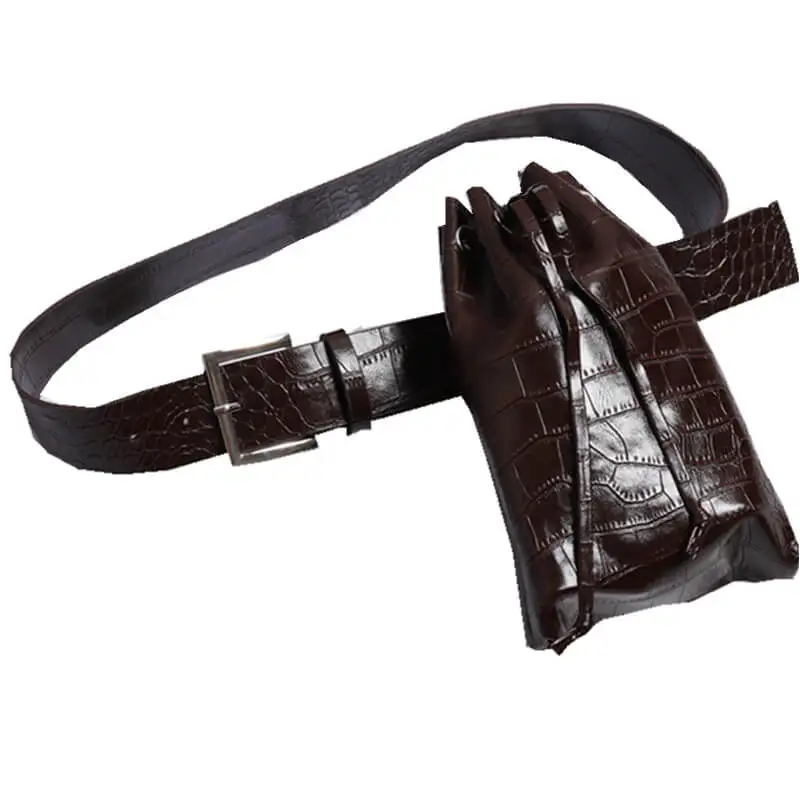 Женские сумки на пояс Caker черные коричневые разноцветные Сумки из искусственной