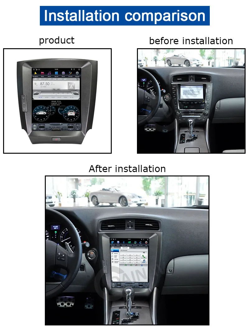

Telsa Style Android Car Multimedia DVD Player GPS Navigation For-LEXUS IS200/IS250/IS300/IS350 2006-2012 Car Audio Radio Stereo