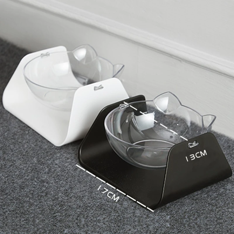 Прозрачная Регулируемая миска для кормления кошек регулируемая подставка под