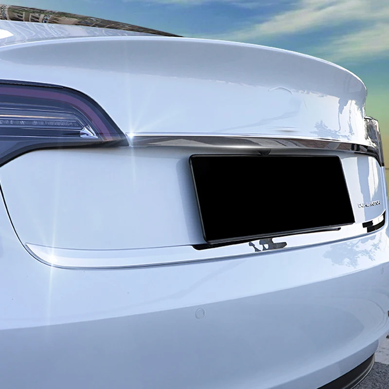 Для Tesla Model 3 Blue Star 2017 2021 Задняя Крышка багажника нижняя крышка формовочные полоски