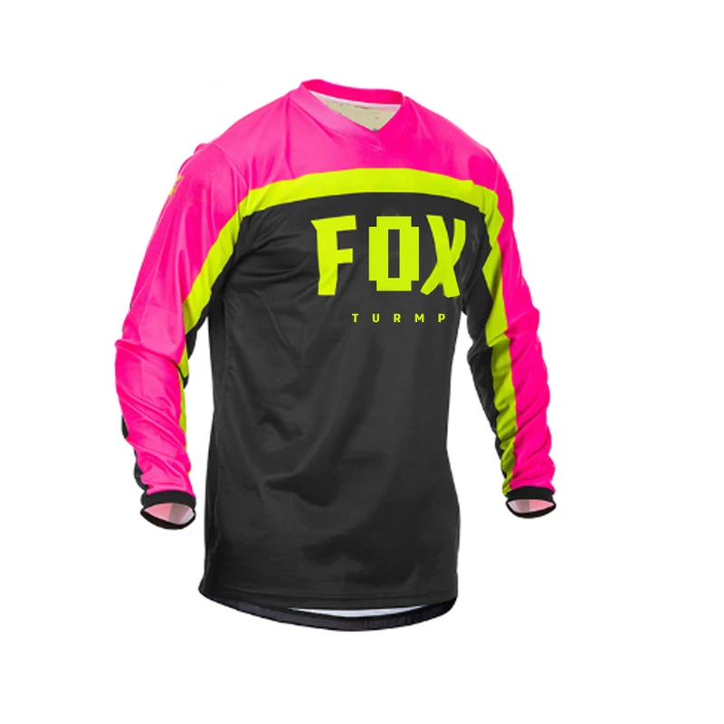 

turmp fox 2021 Men's Downhill BMX Jerseys Mountain Bike MTB Shirts Offroad DH Motorcycle Jersey poc Motocross Sportwear Clothing