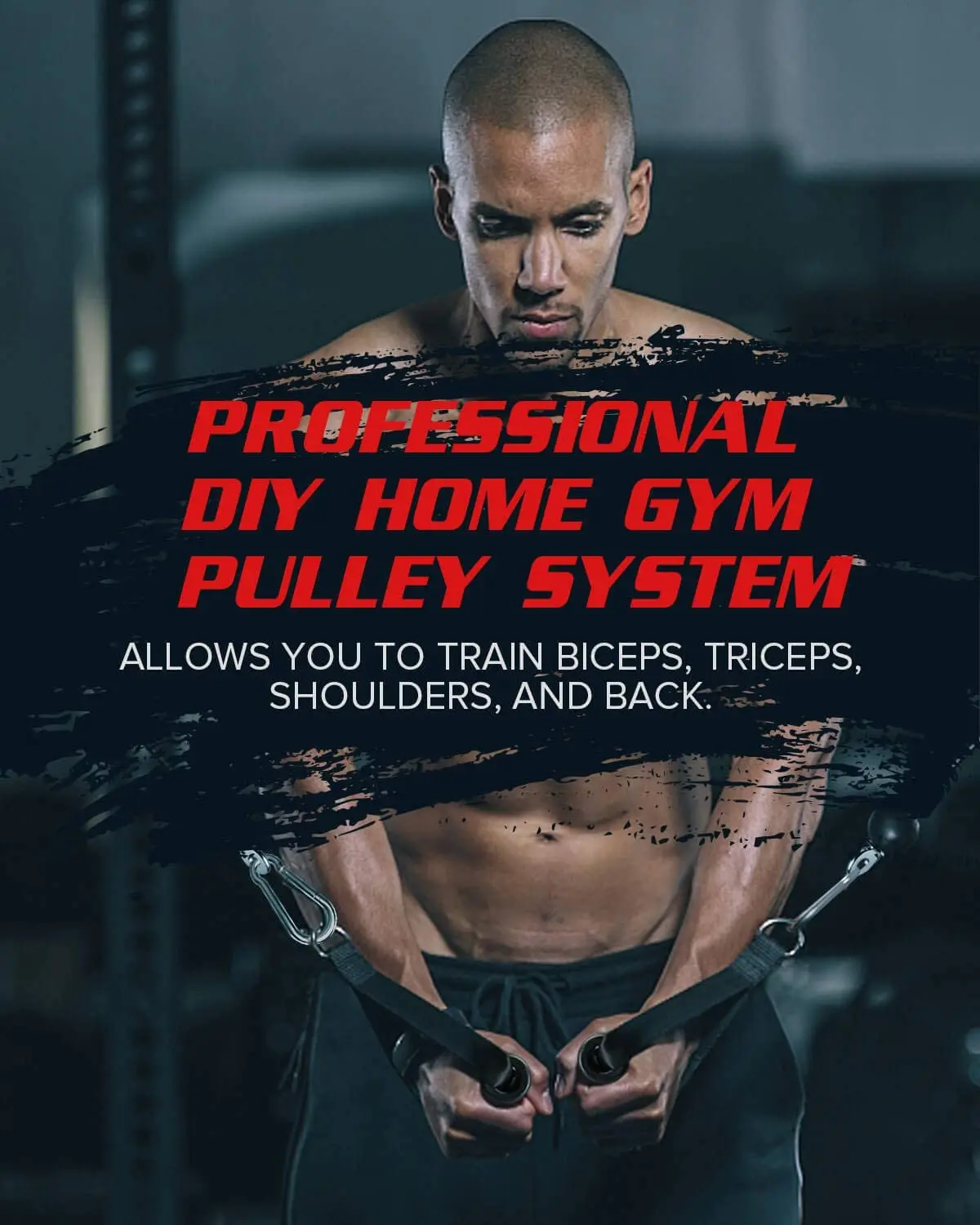 

fitness diy Tricep Rope Push Pull Down Cord Cable Machine Attachment For Bodybuilding Exercise Body workout home gym Equipment