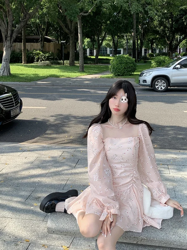 Женское розовое Цветочное платье | Женская одежда