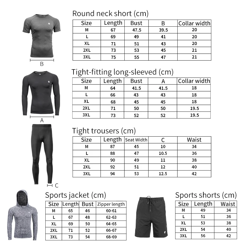 

Men's Sport Suits Running Sets Quick Dry Sweat-absorbent Sports Joggers Training Gym Fitness Tracksuits Running Sets
