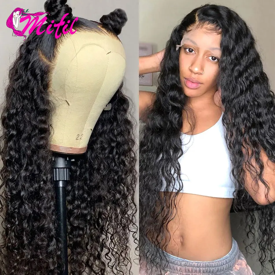 

Mifil 30 Inch Deep Wave Human Hair Wig 13x4 13x6 Lace Frontal Wigs For Women Deep Curly 4x4 5x5 Closure Wig Brazilian Remy Hair