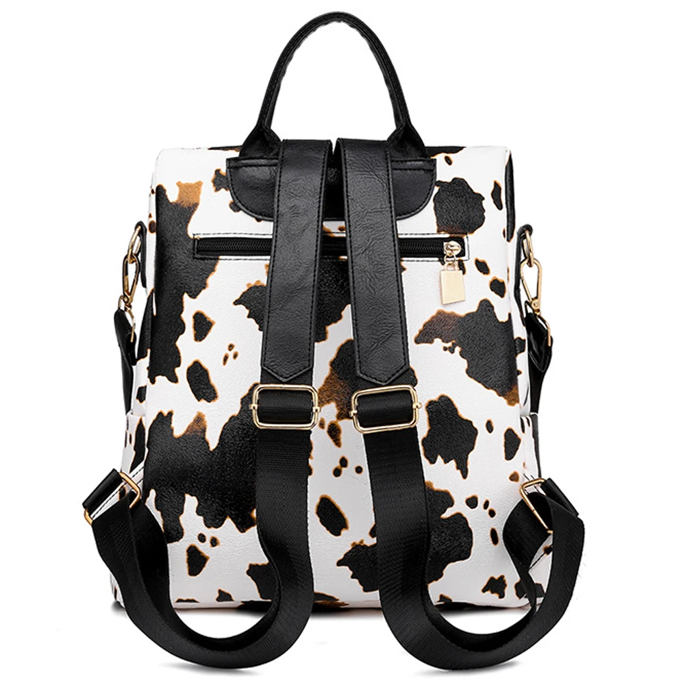 Винтажный Модный женский рюкзак сумка леопардовые школьные сумки для девочек