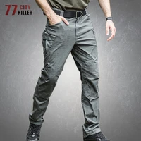tactical pants man elasticity wear resistant multi pockets cargo trousers male special forces combat military cotton mens pants