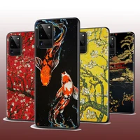 phone case chinese painting for samsung galaxy s21 s20 fe ultra lite s10 5g s10e s9 s8 s7 s6 edge plus black tpu cover