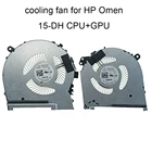 Кулеры для компьютера HP Omen 15-DH DH002NR 15-DH0015NR TPN-C143 L64443 L57329 001, вентилятор охлаждения ЦПУ с радиатором DV12 18L05 06