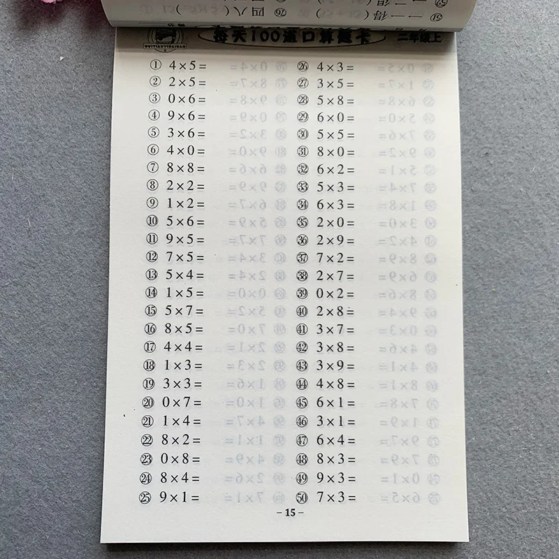 

2020 Children Multiplication and division Copybook Learning Math Exercise Copy book For Kids Children Textbook Math Book Age 3-6