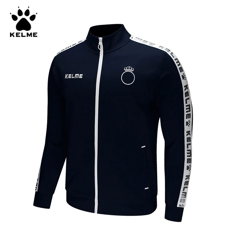 Мужская спортивная куртка KELME винтажная в полоску для бега на весну 3881206|Мужские