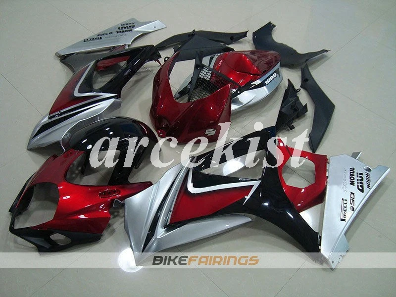 

Комплект обтекателей для Мотоцикла Suzuki GSXR1000 2007 2008 K7 07 08 красного и серебристого цвета