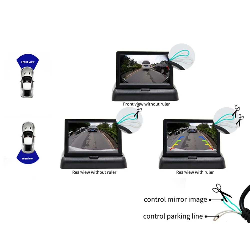 Smartour 170° Fisheye Lens HD Night Vision Rear View Backup Camera Waterproof Auto Car Front Reverse Rearview Parking | Автомобили и