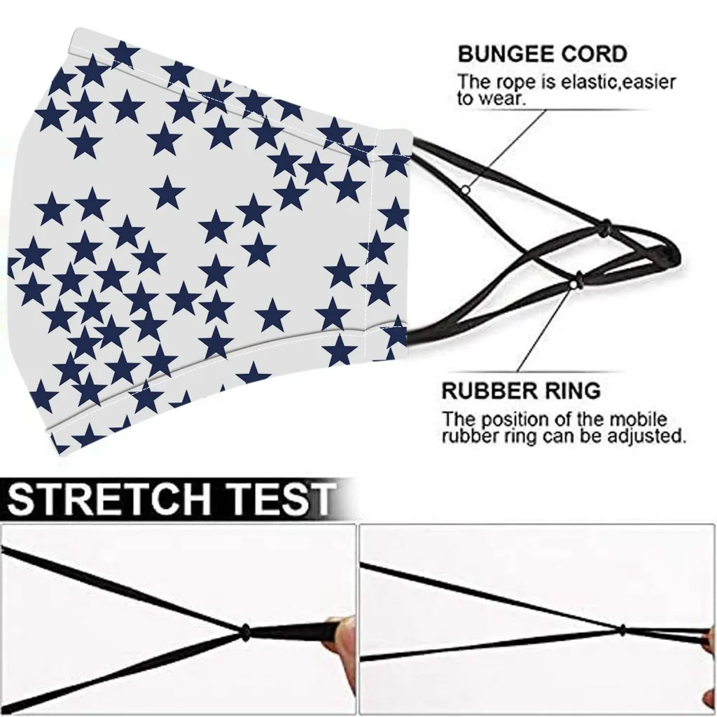 

Printed Reusable Mouth Mask 4PC PM2.5 Filter Dust Foggy Haze Protective Mascarillas Unisex Adjustable Face Mask Lavabile Masque