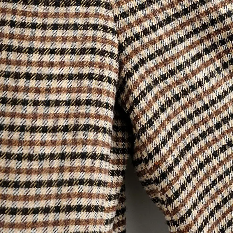 

Vintage Casual Plaid Blazer Women Fashion Single Breasted Office Ladies Jacket Coat Notched Collar Long Sleeve Suits
