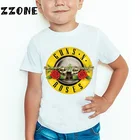 Оригинальная детская футболка с рок-группой Gun N Roses, топы с коротким рукавом для мальчиков и девочек, детская повседневная одежда