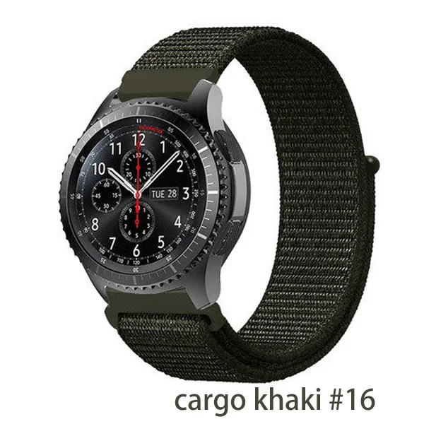 Ремешок для gear s3 Frontier samsung Galaxy watch 46 мм active 2 huawei watch gt 2 amazfit bip nato ремешок 22 мм ремешок для часов браслет - Цвет ремешка: cargo khaki 16