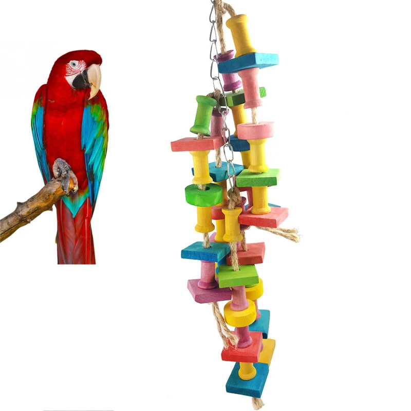 Птица игрушка клетка для попугая Ара Жевательная шлифовальная Домашние животные
