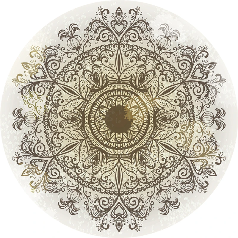 Горячая Распродажа красота Мандала круглое пляжное полотенце цветы тридцать