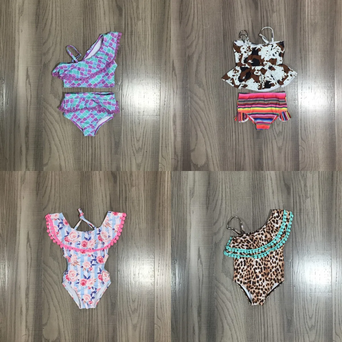 Летняя детская одежда для маленьких девочек от Girlymax Русалка серп корова леопард