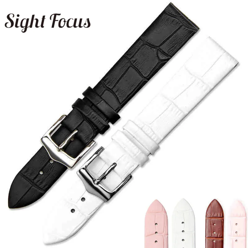 Ремешок тонкий из натуральной кожи для часов Fossil Armani кожаный браслет мужчин и