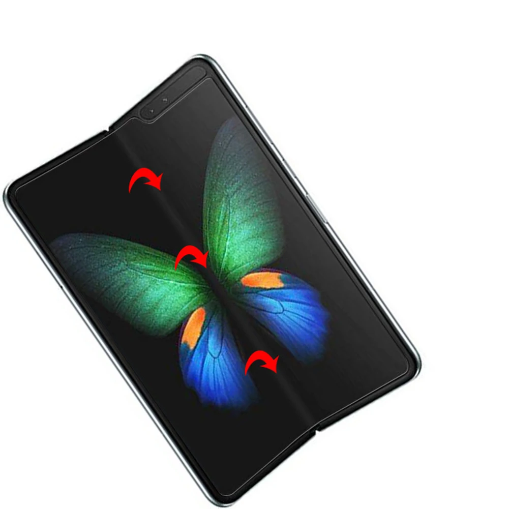 Изогнутая полная крышка прозрачная защитная пленка для экрана для samsung Galaxy Fold ультра тонкая против царапин нано мягкая защитная пленка tpu