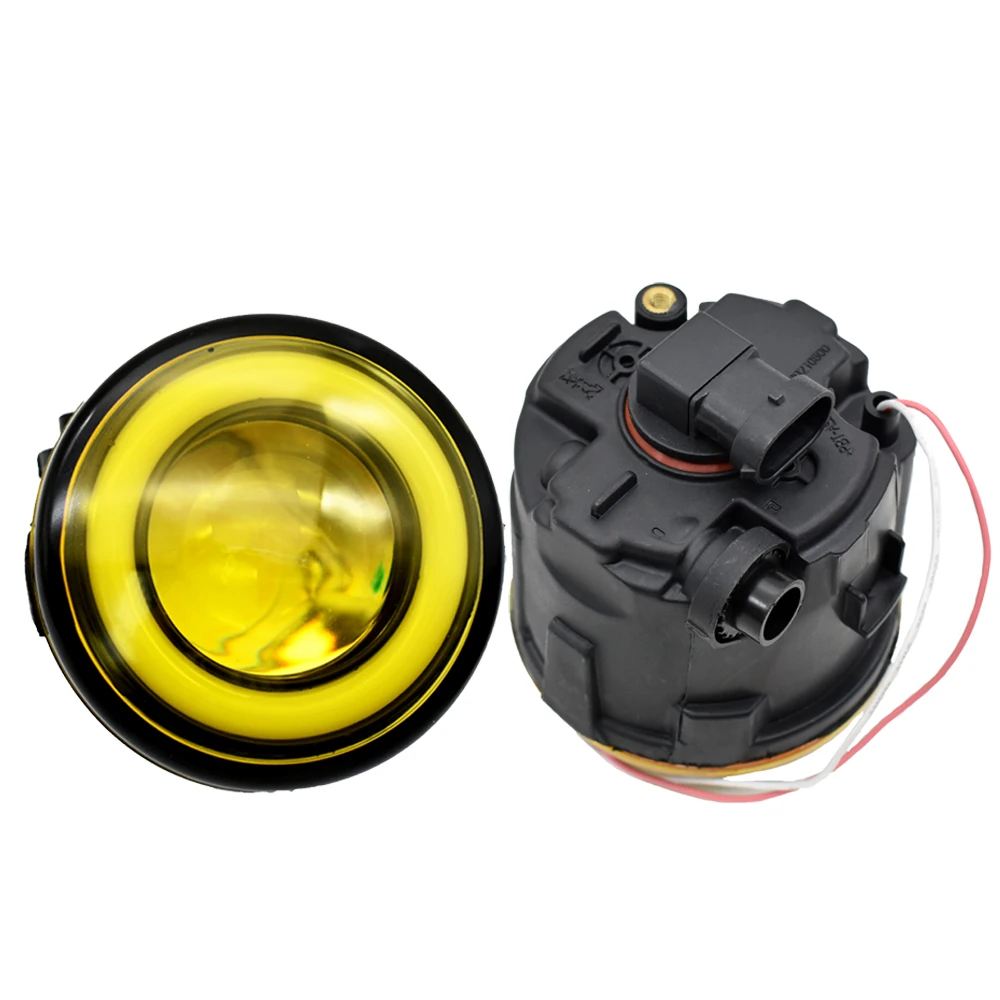 LED-yellow Комплект из 2 предметов, высокое качество светодиодный Противотуманные фары с Ангел глаз для Nissan космического аппарата изгой, 10-14 для NISSAN ALMERA G15 2013- для Nissan Lafesta 2004 - Цвет: LED-yellow