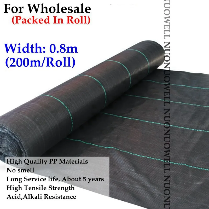 Width:0.8m 200m/Roll 90gsm UV Protection Weedmats Farm Garden Ground Cover Weed Control Mat 5 Years lifespan