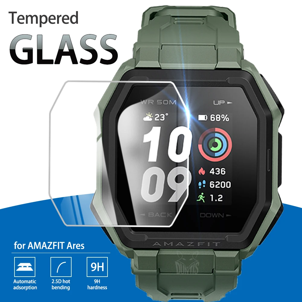 

Закаленное стекло для Amazfit Ares, полное покрытие, Защита экрана для Xiaomi Huami AMAZFIT Ares, прозрачная защитная пленка против царапин